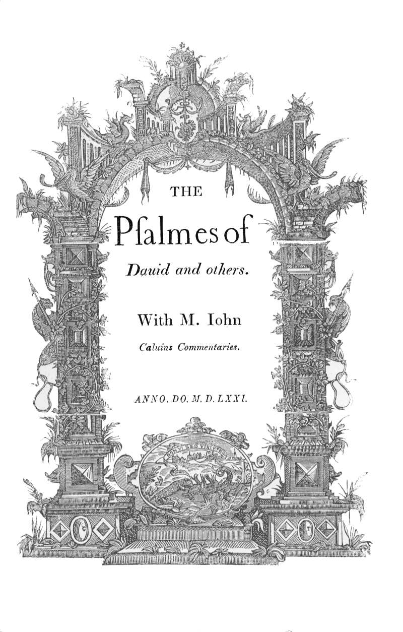 Facsimile of the title page to the 1571 English Translation by Arthur Golding