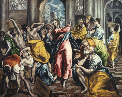 Cleansing the Temple by El Greco, 1600