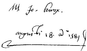 Signature of John Knox