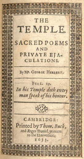 [Cover Page of The Temple (1633 edition)]